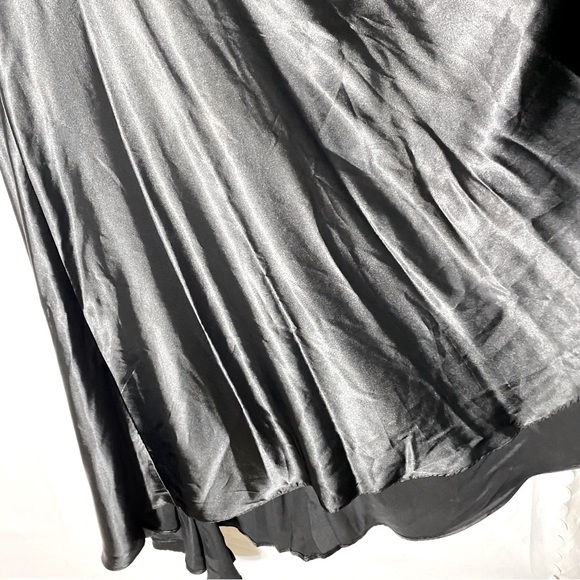 Cinderella Divine Elegant Black Satin Spaghetti Strap  Formal Evening Gown M - Picture 11 of 16